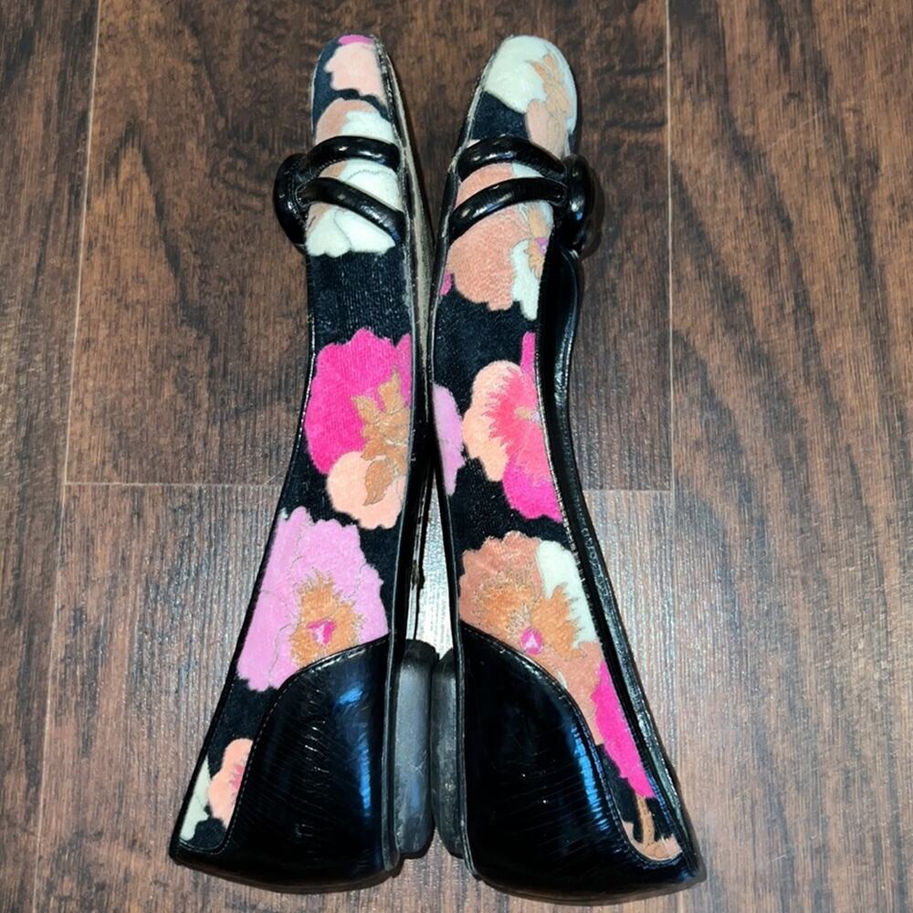 MISSONI Velvet Floral Print Ballet Flats - Size 38.5 - Picture 15 of 15